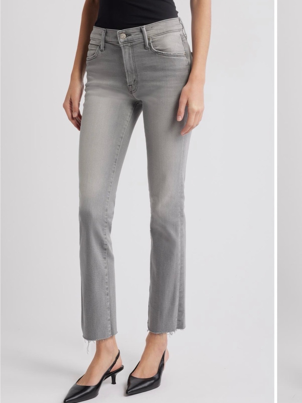 MOTHER Men's Light Gray Bootcut Jeans